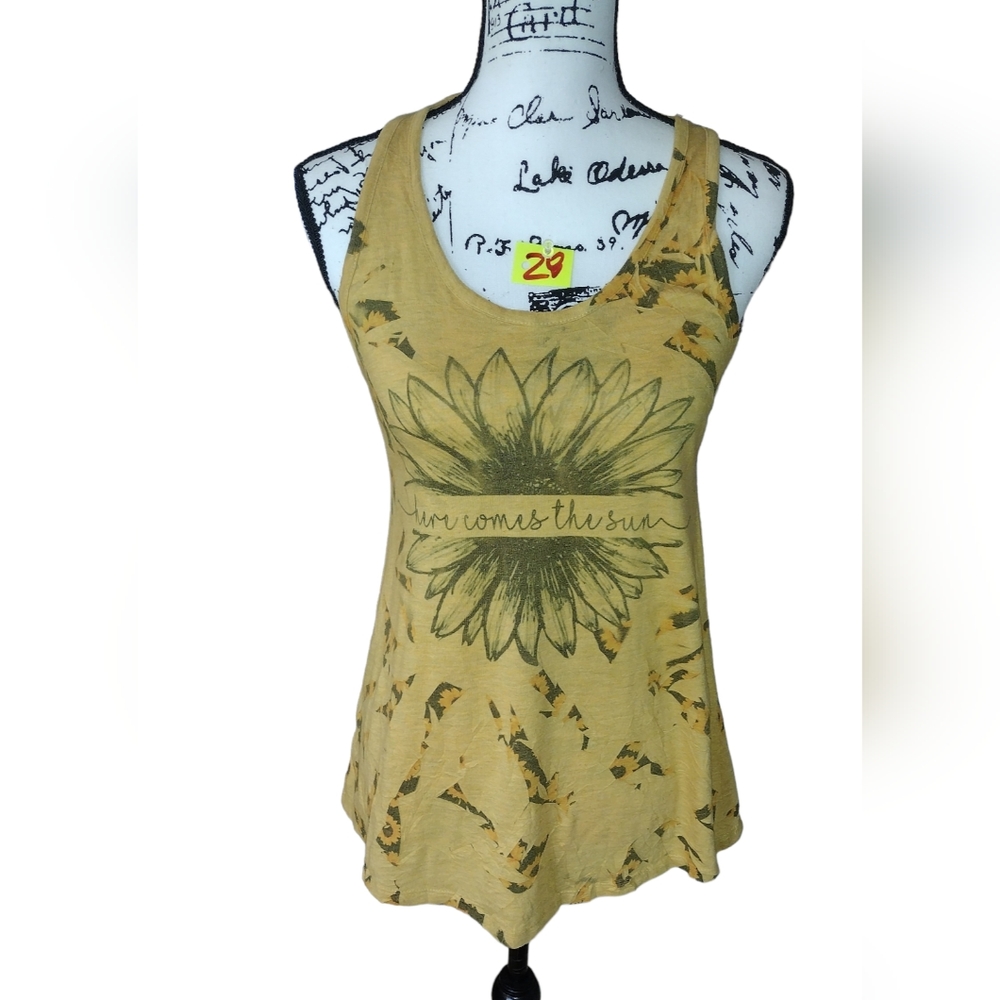 platinum delta apparel sunflower tank top tshirt